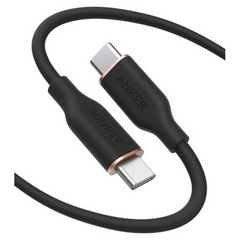 Anker PowerLine III Flow, USB C to USB C Cable 100W 3ft/ft, USB 2.0 Type C Charging Cable Fast Charge for MacBook Pro 2020, iPad Pro 2020, iPad Air, iPad Mini 6, Pixel, Switch| Black