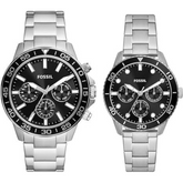 Fossil His and Hers Multifunction Stainless Steel Watch - BQ2753SET