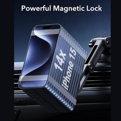 ESR HaloLock Dashboard Phone Mount, Compatible with MagSafe Car Mount, Windshield Car Mount Compatible with iPhone 15/14/13/12 Series, Charging Not Supported, Metallic Grey