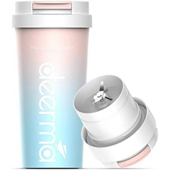 Deerma NU90 Portable 2 In 1 Cordless Juicer Blender Keep Warm & Cold 304 Stainless Steel 300ml | Thermos and Wireless Juicer Cup | Rechargeable 3 Hours | 1500mAh | Safety Lock | Double Lid- Gradient