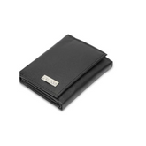 Inahom Inahom Tri-Fold Organised Wallet Flat Nappa Genuine and Smooth Leather Upper IM2021XDA0005-001-Black