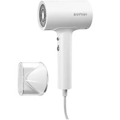 Bomidi HD1 Hair Dryer Negative Ion Hair Blower 1800W High Power Motor For Quick Drying Portable Hair Styling Tool 360-Degree Rotating Wind Vents-White