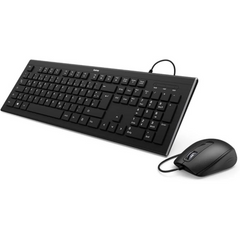 Hama D3134958 Cortino Gulf Wired Keyboard-Mouse Set, Black