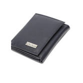 Inahom Inahom Tri-Fold Organised Wallet Flat Nappa Genuine and Smooth Leather Upper IM2021XDA0006-400-Navy Blue