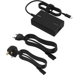 Belkin Connect 100W USB-C Core GaN Power Adapter, Fast-Charging Adapter with Universal USB-C Compatibility, 100W Power Delivery, UK and EU Power Cords for Gaming, MacBook, PC Laptops, and Chromebook