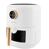 Zolele ZA004 Electric Air Fryer 4.5L Capacity Non-Stick Coating Frying Basket Knob Control Temperature 80-200 Degree Celsius 4D Hot Air Circulation Pull Pan Automatic Power Off s1400W Power - White