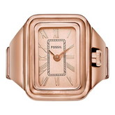 Fossil Women's Quartz Stainless Steel Two-Hand Watch Ring, Color: Rose Gold Raquel (Model: ES5345)