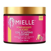 Mielle Organics Pomegranate & Honey Sculpting Custard, Natural Styling Cream Plus Moisture, For Curl, Wave, & Coil Definition for Natural or Relaxed Type 4 Hair, 12-Fluid Ounces