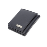 Inahom Inahom Tri-Fold Organised Wallet Flat Nappa Genuine and Smooth Leather Upper IM2021XDA0006-400-Navy Blue