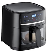 Zolele ZA005 Electric Air Fryer 6L Large Capacity Non Stick Frying Basket Oil-less Cooker Digital Touch Control Panel 360 Degree Hot Air Circulation 6 Preset Cooking Mode Electric Cooker 1500W - Black