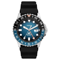 Fossil Blue Men's Dive-Inspired Sports Watch with Stainless Steel, Silicone, or Leather Band