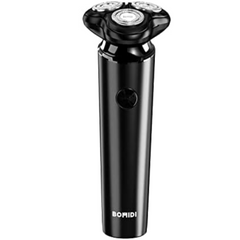 Bomidi M7 Electric Shaver Triple Floating Blades Wet & Dry Low Noise Shaver Quick Release Anti-Pinch Whisker 3D Floating Cutter Heads IPX7 Waterproof Facial Beard Trimmer Type-C Charger - Black