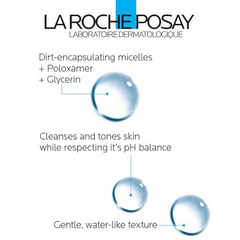 La Roche-Posay Micellar Cleansing Water for Sensitive Skin, Micellar Water Makeup Remover, Cleanses and Hydrates Skin, Gentle Face Toner, Oil Free