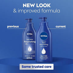 NIVEA Body Lotion Moisturizer for Extra Dry Skin, 48h Moisture Care, Nourishing Almond Oil & Vitamin E, 625ml