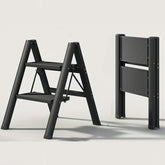 2 Step Ladder Folding Ladder with Anti-Slip Pedal Folding Step Stool Portable Lightweight Foldable Stepladder for Home Kitchen Library Office 150 KG Capacity (2 STEPS)