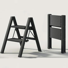 2 Step Ladder Folding Ladder with Anti-Slip Pedal Folding Step Stool Portable Lightweight Foldable Stepladder for Home Kitchen Library Office 150 KG Capacity (2 STEPS)