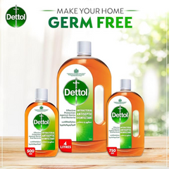 Dettol Antiseptic Antibacterial Disinfectant Liquid for Effective Germ Protection & Personal Hygiene, Used in Floor Cleaning, Bathing and Laundry, 2L
