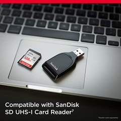 SanDisk 128GB Ultra UHS I SD Card 140MB/s for DSLR and Mirrorless Cameras, 10Y Warranty - SDSDUNB-128G-GN6IN