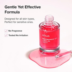 Anua 10% Niacinamide+ 4% Tranexamic Acid Serum, Ceramide, Hyaluronic Acid, Vitamin B12 natural color, for Sensitive skin, Korean Glass Skin, Fragrance-Free (30ml /1.01 fl.oz.)