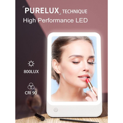 Bomidi R1 Make Up Mirror LED Light Mirror 3 Brightness Level Soft Light 1200mAh Rechargeable Mirror USB Charging - White