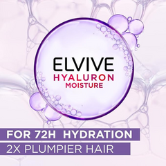 L’Oréal Paris Elvive Hyaluron Moisture 72H Moisture Sealing Conditioner For Dehyrated, Dry Hair - 360ml