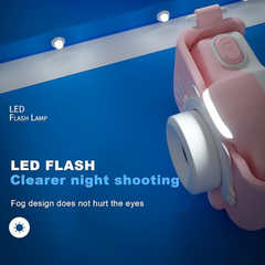 01 Kids Camera, Face Recognition Anti-Drop One-Button Operation High Definition Children's Gift Automatic White Balance for Travel