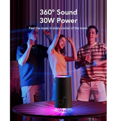 soundcore Glow Portable Speaker with 30W 360° Sound, Synchronized Radiant Light, 18H Playback, Customizable EQ and Light Show, and IP67 Waterproof