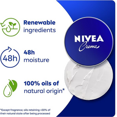 NIVEA Creme Moisturising Cream, Universal All Pourpose Face Body Hands, Tin 400ml