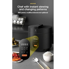 ZOLELE EP301 Multifunctional Electric Pressure Cooker Smart and Convenient 3L Capacity Timer Rice Cooker Digital Display With 10 Preset Cooking Functions, Keep Warm Function & Automatic Shut-Off-Black