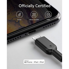Anker Powerline II Lightning Cable (3ft), Probably The World's Most Durable Cable, MFi Certified for iPhone 11/11 Pro/11 Pro Max/Xs/XS Max/XR/X/8/8 Plus/7/7 Plus/6/6 Plus (Black)