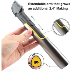 Bomidi HT1 Electric Body Hair Shaver Wireless Hair Shaver With Built-in Extension Handle USB Rechargeable Battery IPX6 Waterproof - Silver