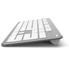 Hama D3182676 KMW-700 Gulf Wireless Keyboard and Mouse Set, Silver/White