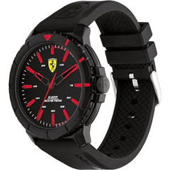 SCUDERIA FERRARI FORZA EVO MEN's BLACK DIAL, BLACK SILICONE WATCH - 0830903