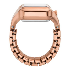 Fossil Women's Quartz Stainless Steel Two-Hand Watch Ring, Color: Rose Gold Raquel (Model: ES5345)