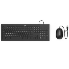 Hama D3134958 Cortino Gulf Wired Keyboard-Mouse Set, Black