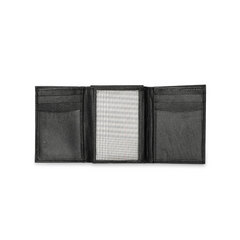 Inahom Inahom Tri-Fold Organised Wallet Flat Nappa Genuine and Smooth Leather Upper IM2021XDA0005-001-Black