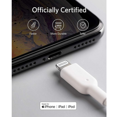 Anker Powerline Ii LightningCable (3Ft), Probably The World'S Most Durable Cable, Mfi Certified For Iphone 11/11 Pro/11 Pro Max/XS/XS Max/Xr/X/8/8 Plus/7/7 Plus/6/6 Plus (White)