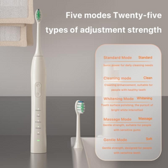 Bomidi TX5 Sonic Electric Toothbrush 38000 Vibration Rechargeable Toothbrush With Soft Bristle IPX8 Water Resistant Toothbrush DuPoint Brush Head - White