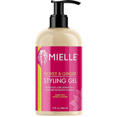 Mielle Organics Honey & Ginger Styling Gel for Enhanced Curl Definition and Moisture Retaining with Aloe for Dry, Curly, Thick, and Frizzy Hair, Non-Sticky, 13 Ounces