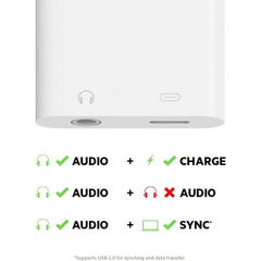 Belkin Audio & Charge Rockstar 3.5 mm iPhone Adapter (iPhone Aux Adapter, iPhone Charging Adapter for iPhone)