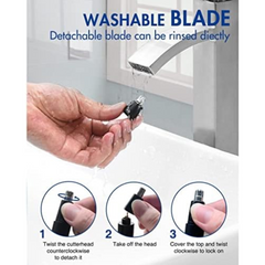 Bomidi NT1 2-in-1 Electric Nose Hair Trimmer & Eyebrow Trimmer High Speed Portable Hair Shaver Type-C Rechargeable Battery - Black