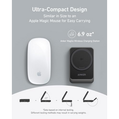 Anker MagSafe Charger, Anker MagGo 3-in-1 Wireless Charging Station, Qi2 Certified 15W Wireless Stand, Apple Watch Charger for MagSafe, For iPhone 15/14/13, AirPods (40W USB C Charger Included)