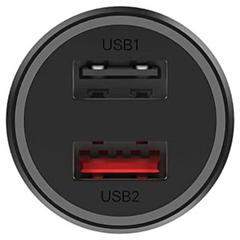 Xiaomi Mi 37W Dual Port USB Fast Car Charger Single Port With Flash Fast Charge 27W Minimum - Black