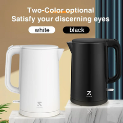 ZOLELE Electric Kettle SH1501B 1.5L Large Capacity Stainless Steel Electric Kettle With Rated Power 1250-1500W, Touch Tone Control Mode,Keep Warm Function, Removable Lid & Boil Dry Protection - Black