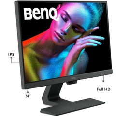 BenQ GW2480 24 Inch FHD 1080p Eye-Care LED Monitor, 1920x1080 Display, IPS Panel, 1Wx2 Speakers, Brightness Intelligence, Low Blue Light, Flicker-free, Ultra Slim Bezel, Cable Management System, HDMI
