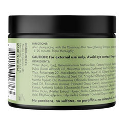 Mielle Organics Rosemary Mint Strengthening Hair Masque, Essential Oil & Biotin Deep Treatment, Miracle Repair for Dry, Damaged, & Frizzy Hair, 12 Ounces