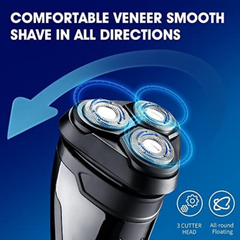 Bomidi M3 Electric Shaver 3D Roating Razors Beard Trimmer 600mAh Long Battery USB Type-C Rechargeable Hair Shaver For Men - Black