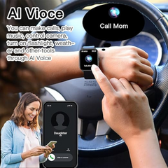 Smart Watch(Call Receive/Dial), Fitness Watch 28 Sport Modes, 1.7'' Smart Watches for Women Men with AI Voice Control Call/Text/Heart Rate/Sleep Monitor, Phone Smartwatch for Android iOS Phones