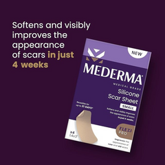 Mederma Medical Grade Silicone Scar Sheets; Improves The Appearance of Old and New Scars; for Injury, Burn and Surgery Scars, 4 Count