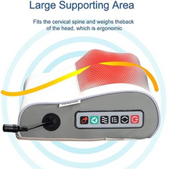 Bomidi MP1 Massage Pillow Multifunctional Back Massager With Hot Compress 30-40℃ Adjustable Speed Electric 8 Massage Heads EVA Material PU Leather Automatic Timer Home and Car Use 24W - White